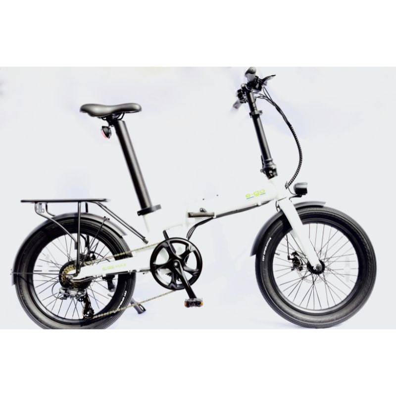 E-Go Max - Folding Electric Bike - White