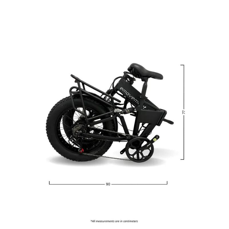 E-Movement Panther v4.2 - Folding Electric Bike - Dimensions folded