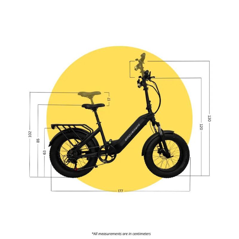 E-Movement Raven - Step Through Electric Bike - Dimensions
