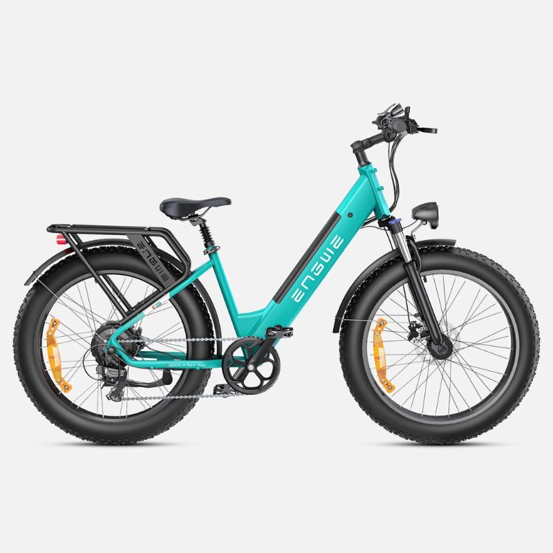 Engwe E26 - Fat Tyre Electric Bike - Step Through Blue