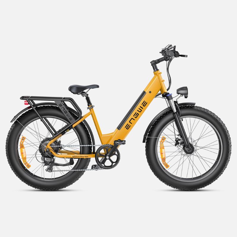 Engwe E26 - Fat Tyre Electric Bike - Step Through Yellow