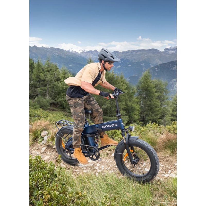 Engwe Engine Pro 3.0 Boost - Folding Fat Tyre Electric Bike - Navy