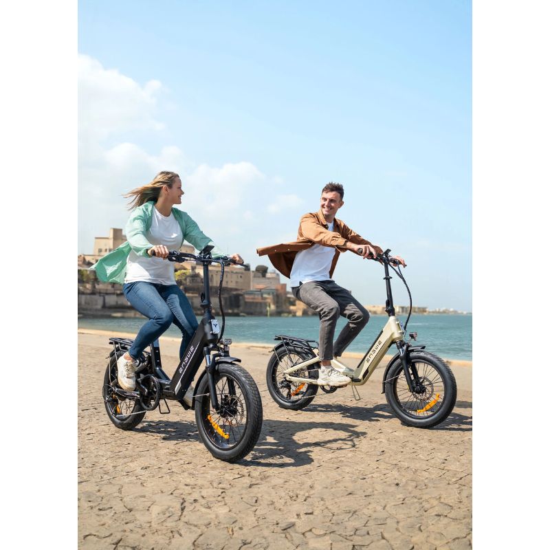 Engwe L20 3.0 Boost - Folding Electric Bike - Riding Outside