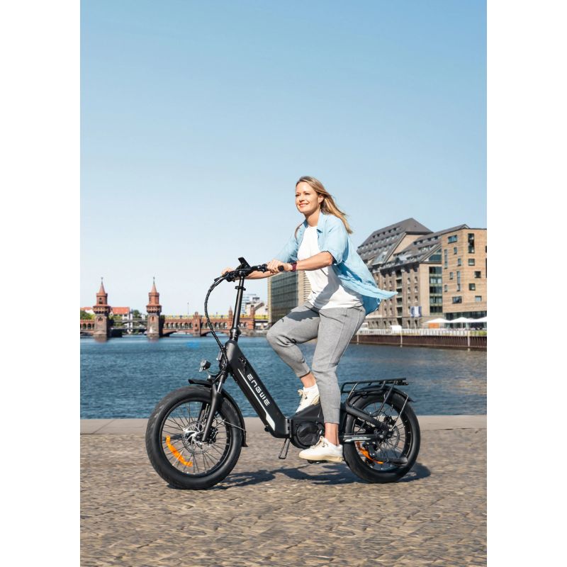 Engwe L20 3.0 Pro - Folding Electric Bike - Riding Outside