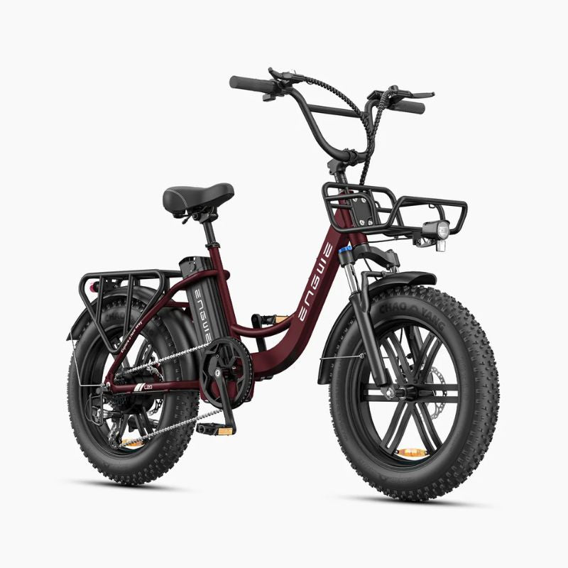 Engwe L20 Boost - Step-Through Electric Bike - Wine Red