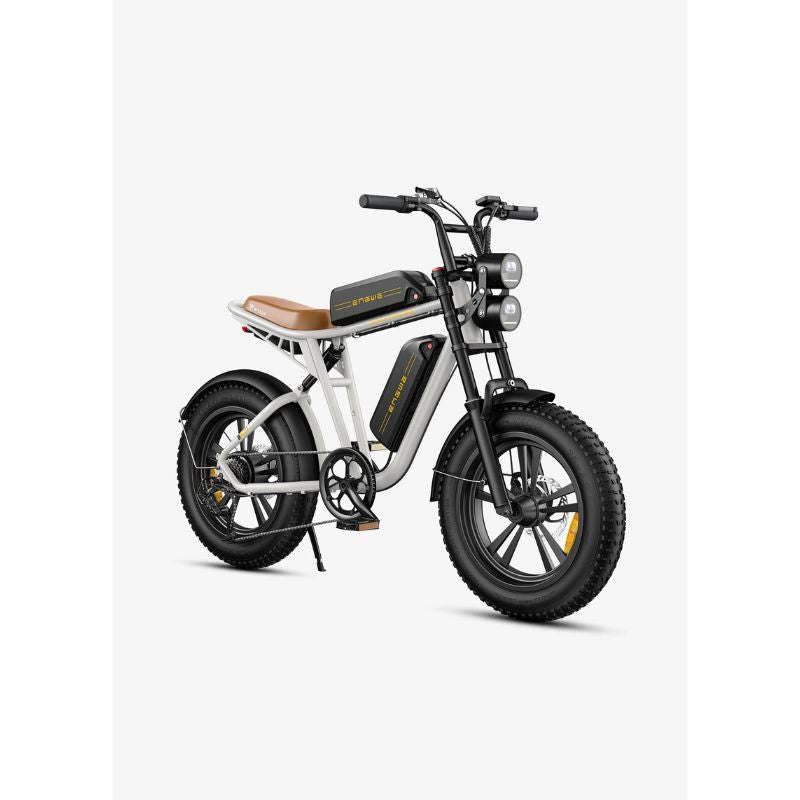Engwe M20 - Fat Tyre Off-road Electric Bike - White Double Battery