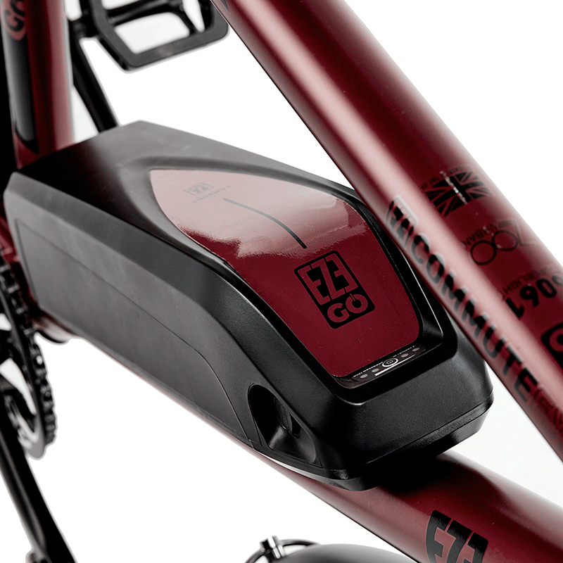 Ezego Commute EX Ladies - Electric Bike - 250w - Burgundy - Battery