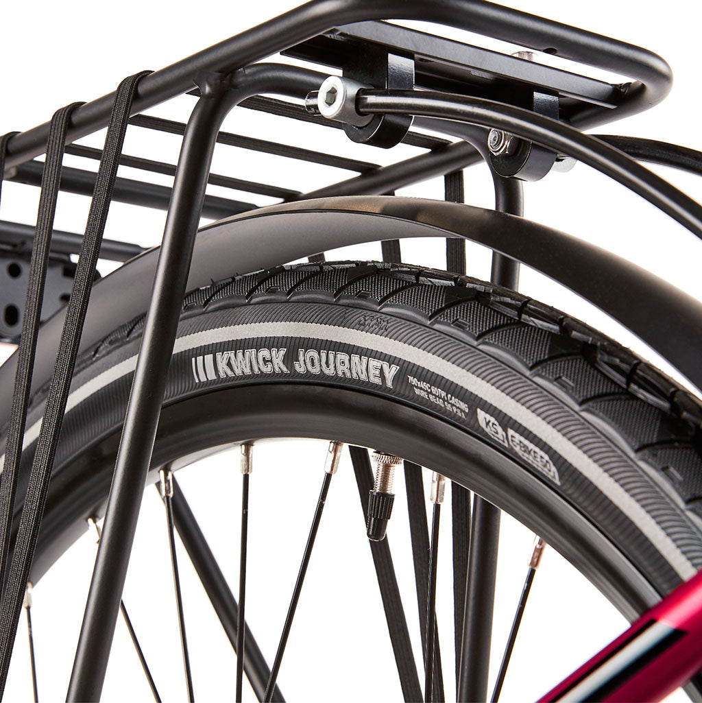 Ezego Commute EX Ladies - Electric Bike - 250w - Burgundy - Tyre