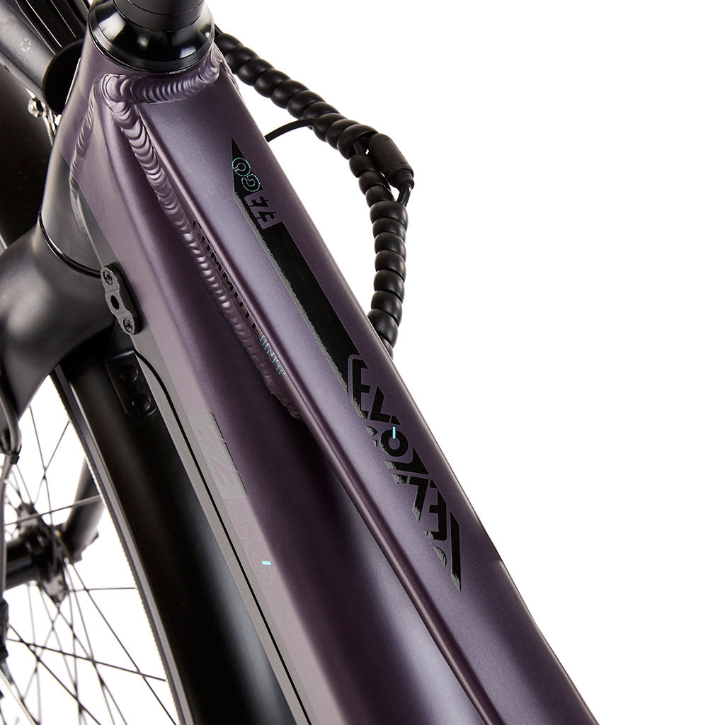 Ezego Commute INT Unisex - Electric Bike - Purple & Black - Decal