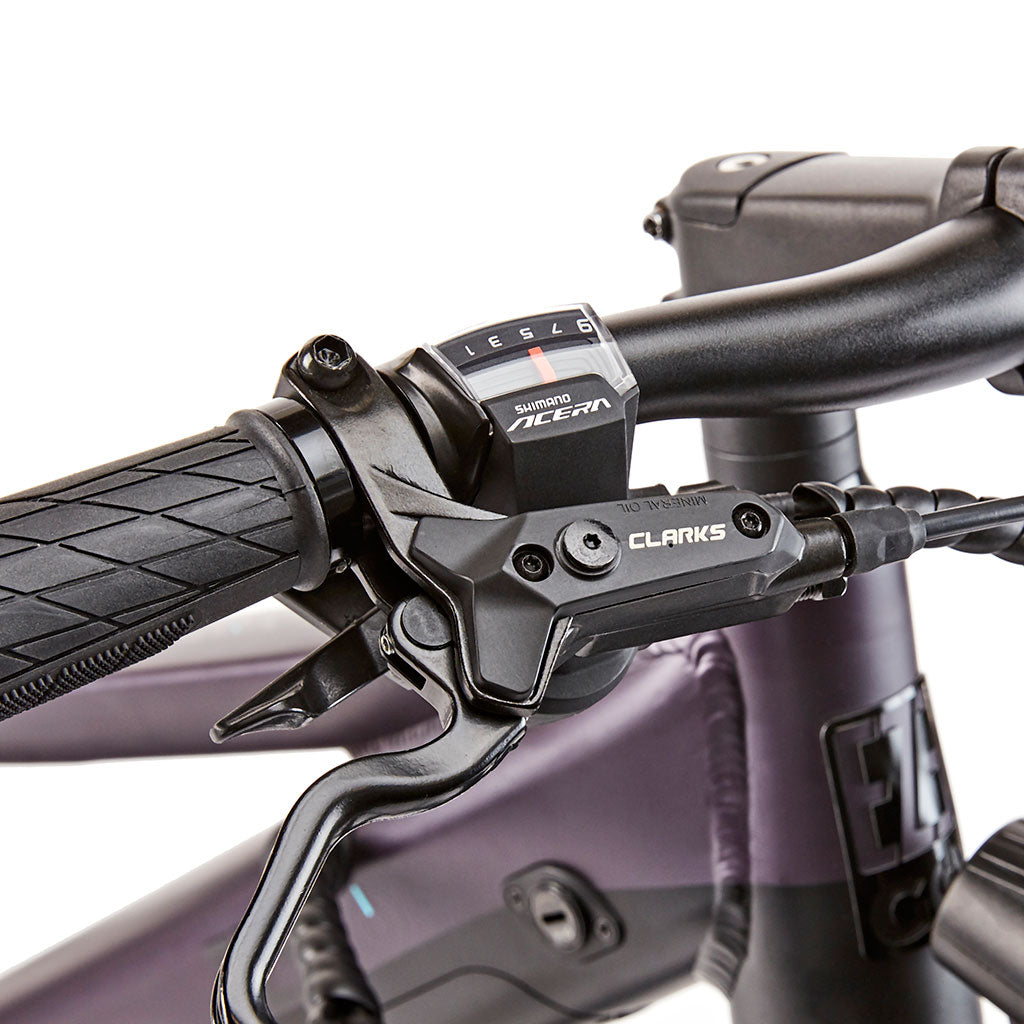 Ezego Commute INT Unisex - Electric Bike - Purple & Black - Lever