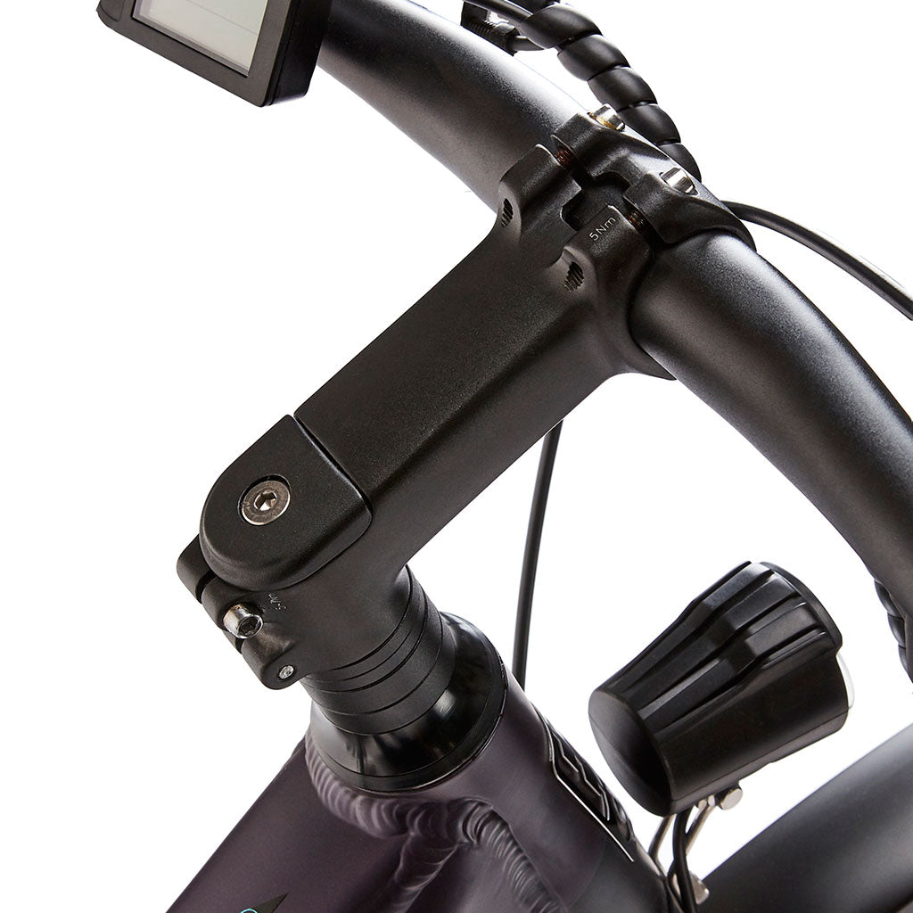 Ezego Commute INT Unisex - Electric Bike - Purple & Black - Stem