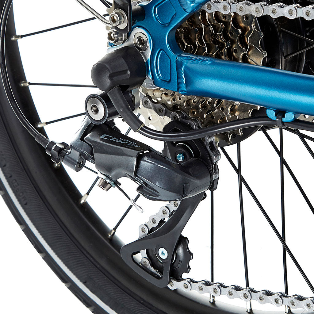 Ezego Fold - Electric Bike - 250w - Blue - Rear Wheel