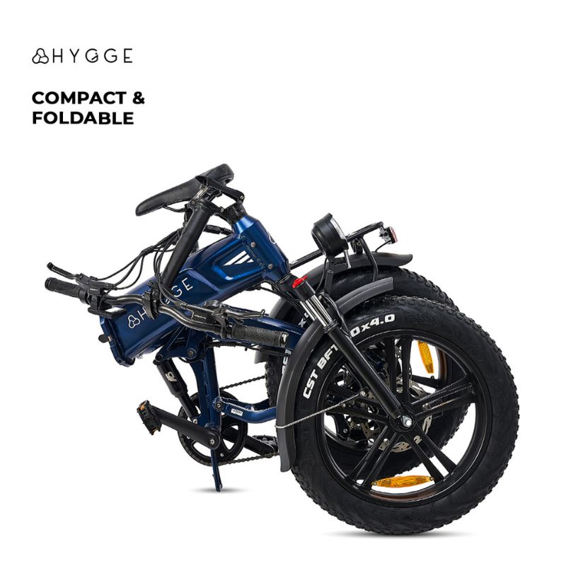 Hygge Sorø - Electric Folding Bike - Folded