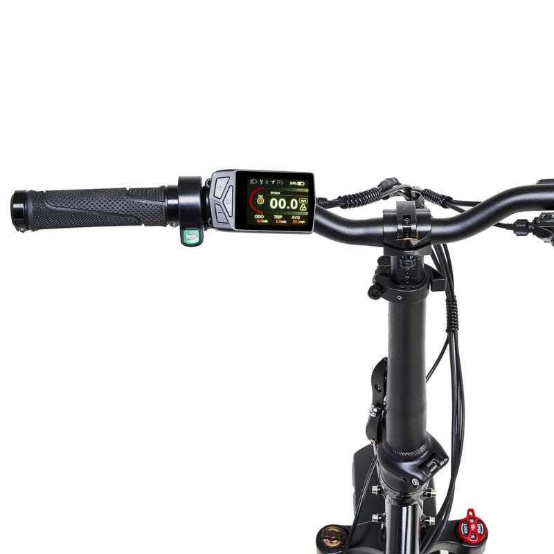 Hygge Vester (2024) - Step Foldable E-Bike - Black - LCD display and Handlebar