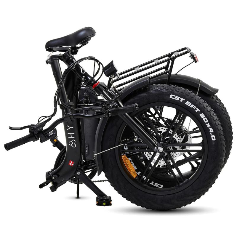 Hygge Vester (2024) - Step Foldable E-Bike - black folded