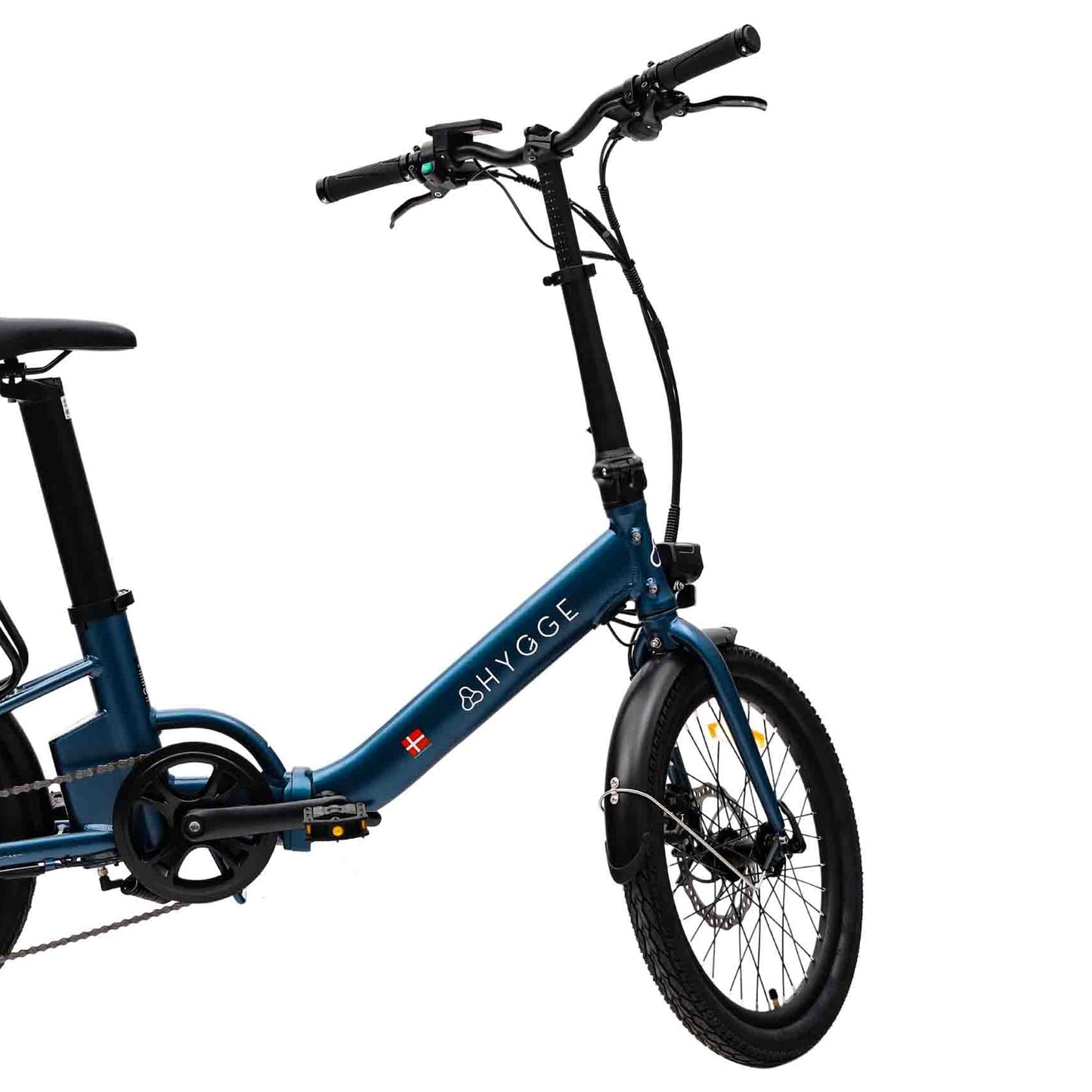 Hygge Virum - Step Foldable Electric Bike - Blue - Front Shot