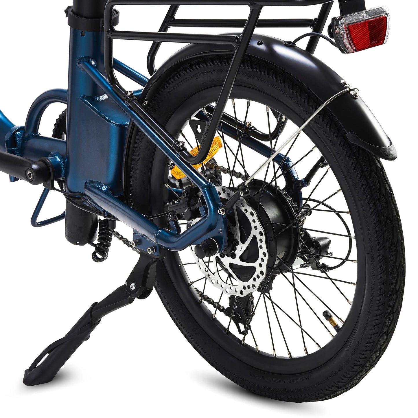 Hygge Virum - Step Foldable Electric Bike - Blue - Rear Tyre and Hydraulic Disk Brake