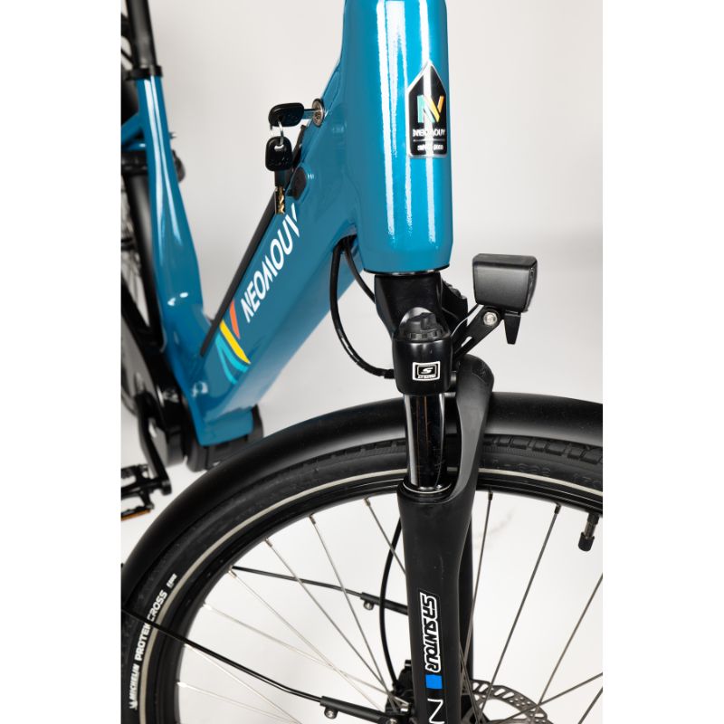 Neomouv Elaia 2 Next Gen - Mid-drive Step Through Electric Bike - Blue - Front Shot