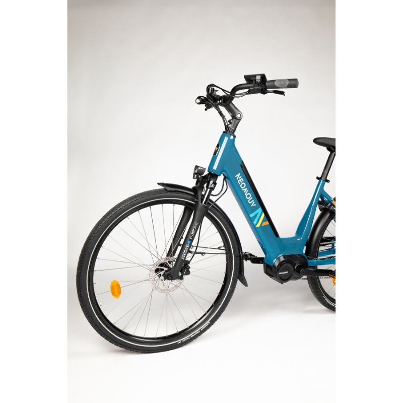 Neomouv Elaia 2 Next Gen - Mid-drive Step Through Electric Bike - Blue - Front Shot
