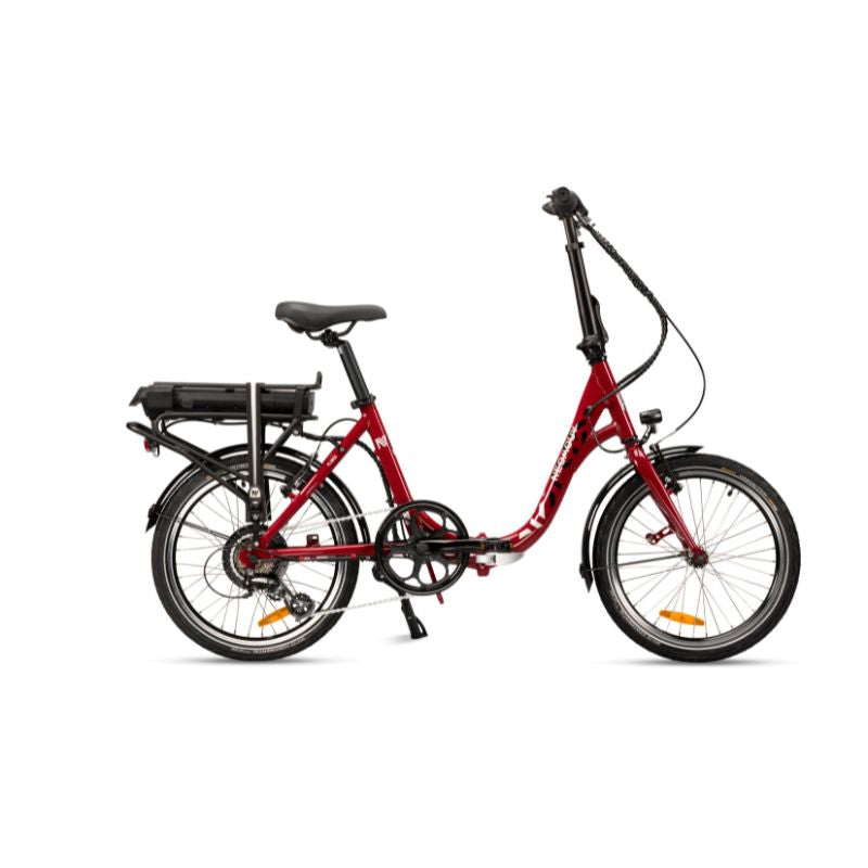Neomouv Plimoa - Low Step Folding Electric Bike - Wine Red