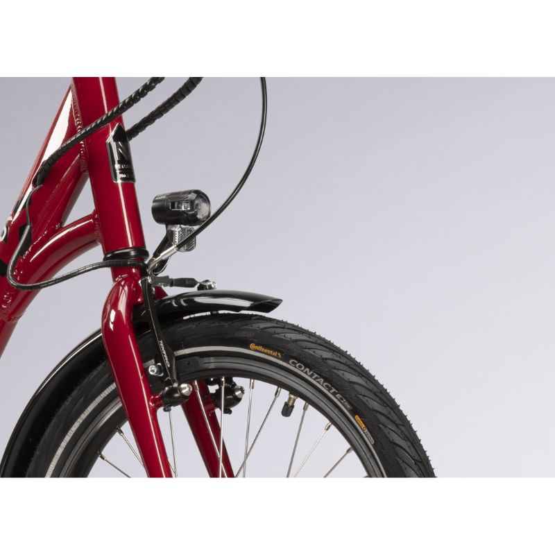 Neomouv Plimoa - Low Step Folding Electric Bike - Wine Red Front Shot