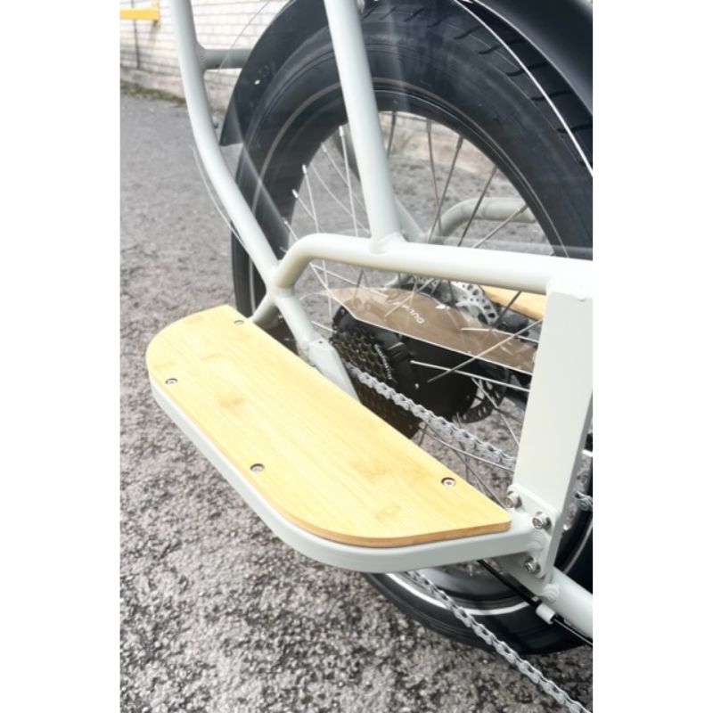 Revom Cargo Electric Bike - Grey - Foot Plates