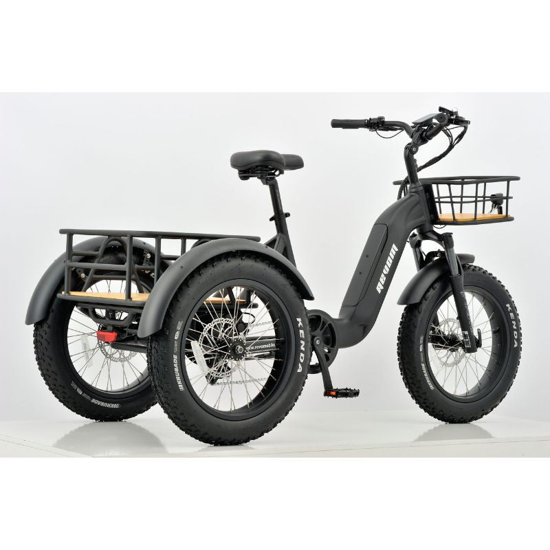 Revom T2 Fat Tyre - Electric Mountain Trike - 250w - Black