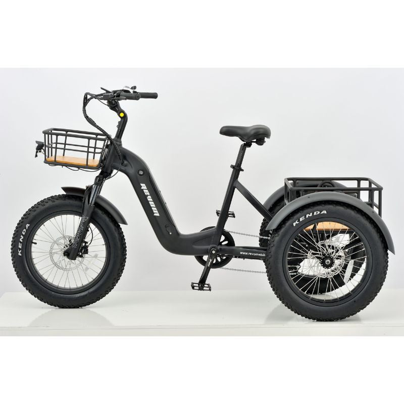 Revom T2 Fat Tyre - Electric Mountain Trike - 250w - Black