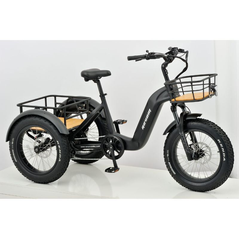 Revom T2 Fat Tyre - Electric Mountain Trike - 250w - Black
