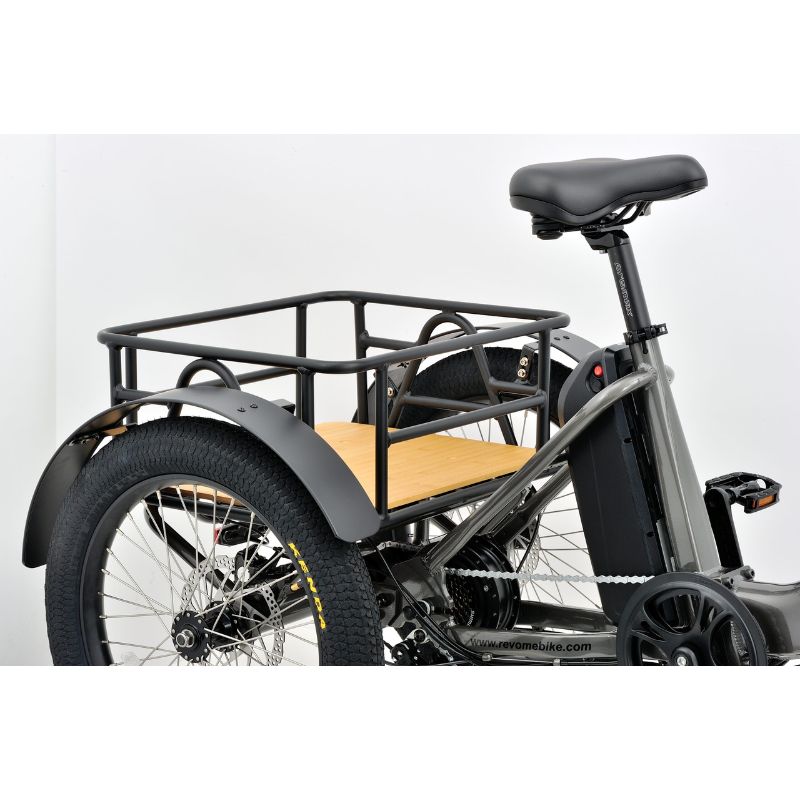 Revom T1F - Folding Urban Electric Trike - Rear Basket