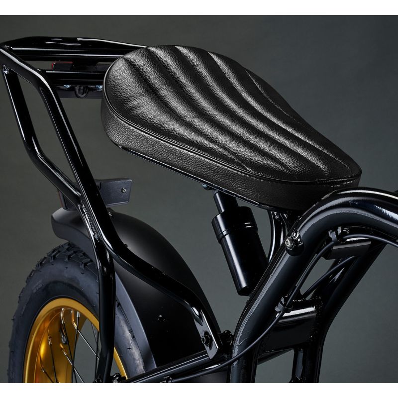 Rocket SX Sport Utility - Electric Bike - Black Frame - Black Trim - Anodized Yellow Rim - Seat