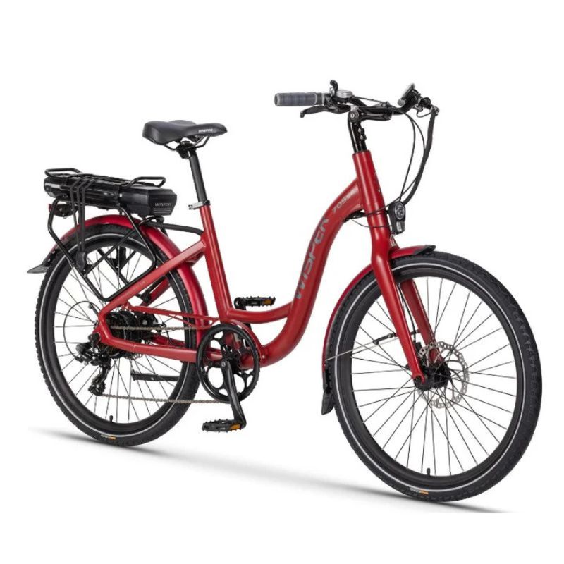 Wisper 705 24″ Step Through Electric Bike - Red - E-Bikes Express