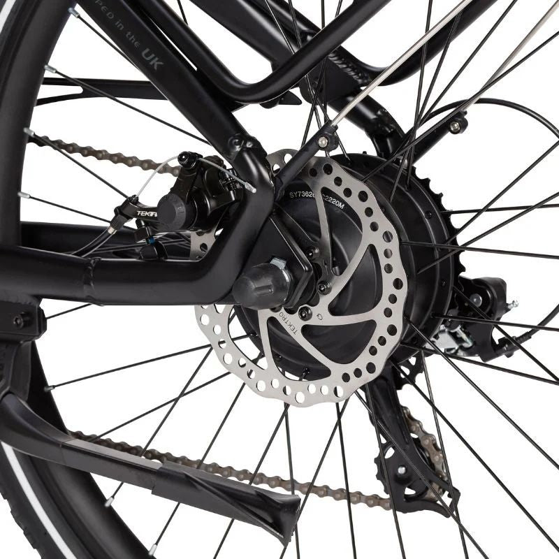 Wisper 705 26” Step Through Electric Bike - Black Hydraulic Disc Brakes - E-Bikes Express