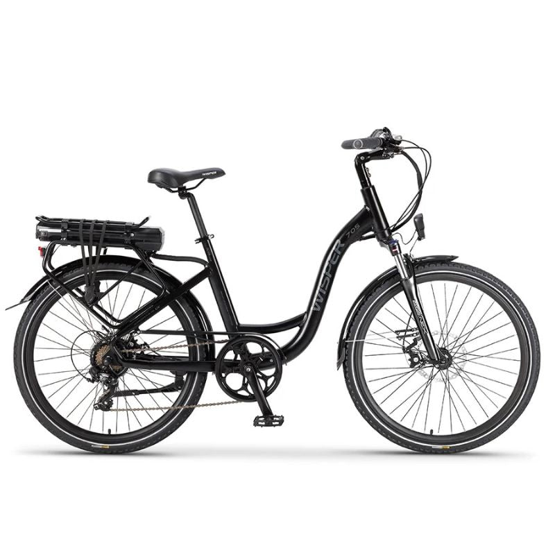 Wisper 705 26” Step Through Electric Bike - Stealth Black - E-Bikes Express