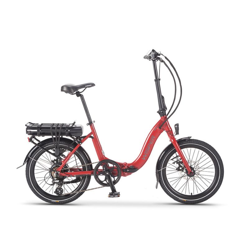 Wisper 806 Low Step Folding Electric - Red - E-Bikes Express