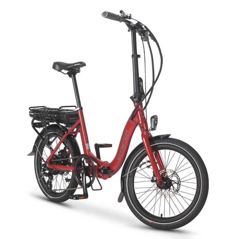 Wisper 806 Low Step Folding Electric - Red - E-Bikes Express