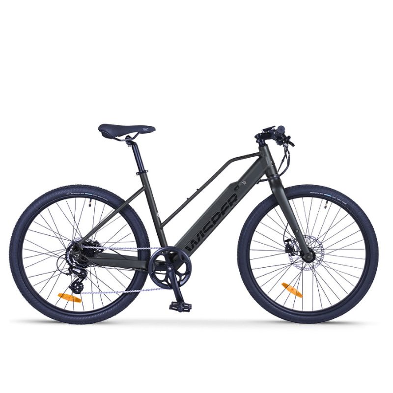 Wisper Tailwind City Low Crossbar Electric Bike - Black - E-Bikes Express