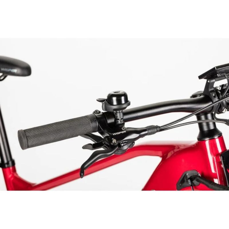 Wisper Wayfarer H9 Hub-Drive Crossbar Electric Bike - Pillar Box Red - Frame