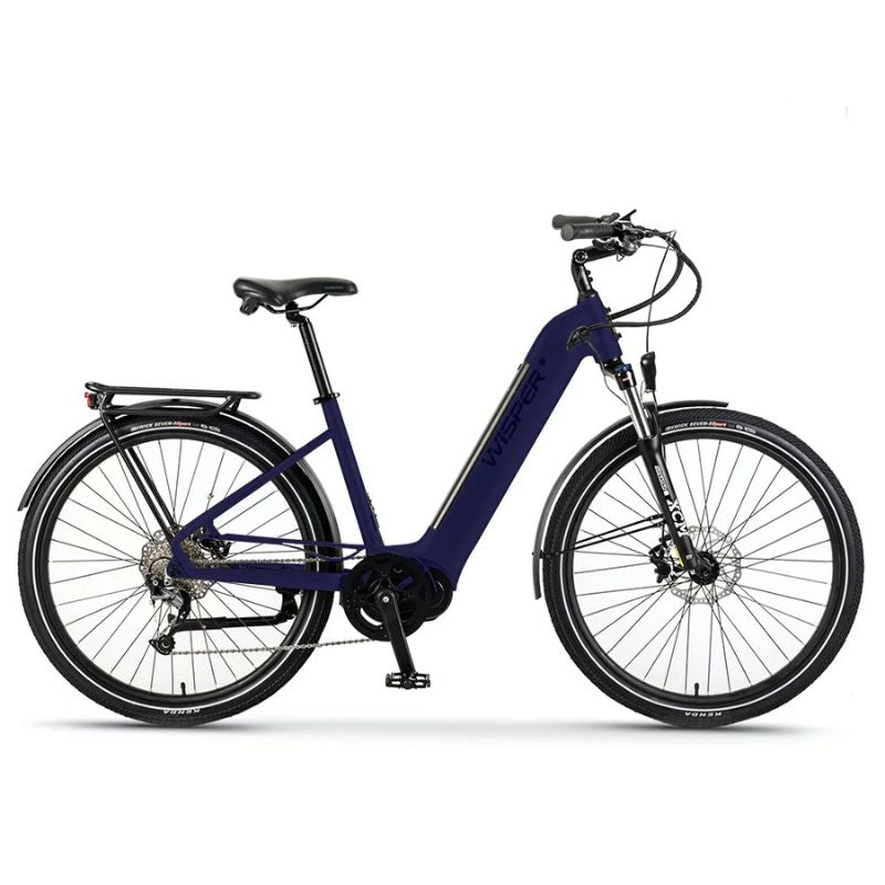Wisper Wayfarer M7 Mid-Drive Step Through Electric Bike - Midnight Blue - E-Bikes Express