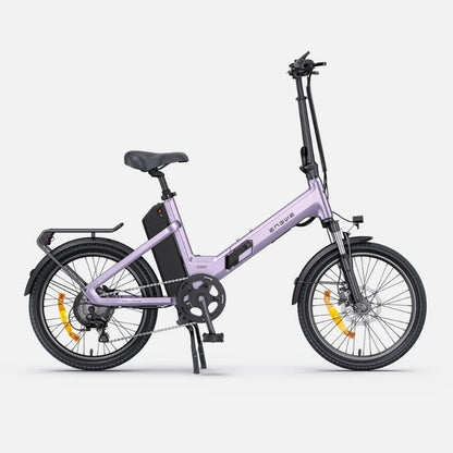 Engwe O20 Boost folding electric bike in Soft Purple, full side profile view