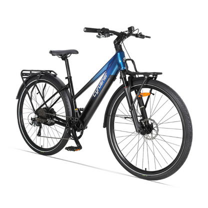 Cyrusher Asuka - Step Through Trekking Electric Bike - Blue