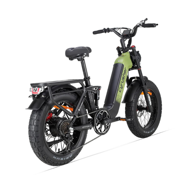 Cyrusher Kommoda 3.0 - Step Through Fat Tyre Electric Bike - Green