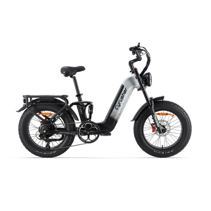 Cyrusher Kommoda 3.0 - Step Through Fat Tyre Electric Bike - Grey