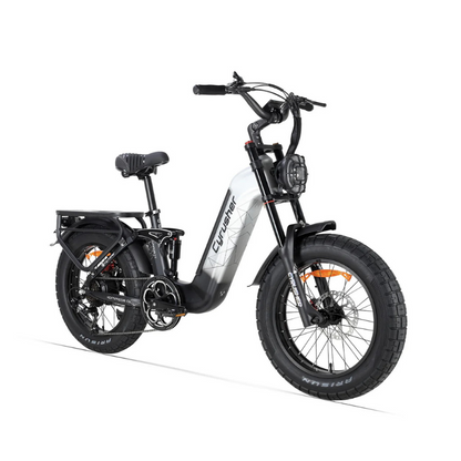 Cyrusher Kommoda 3.0 - Step Through Fat Tyre Electric Bike - Grey