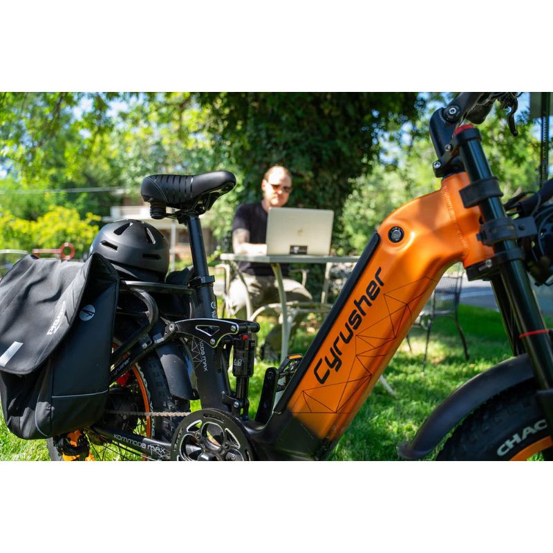 Cyrusher Kommoda 3.0 - Step Through Fat Tyre Electric Bike - Orange