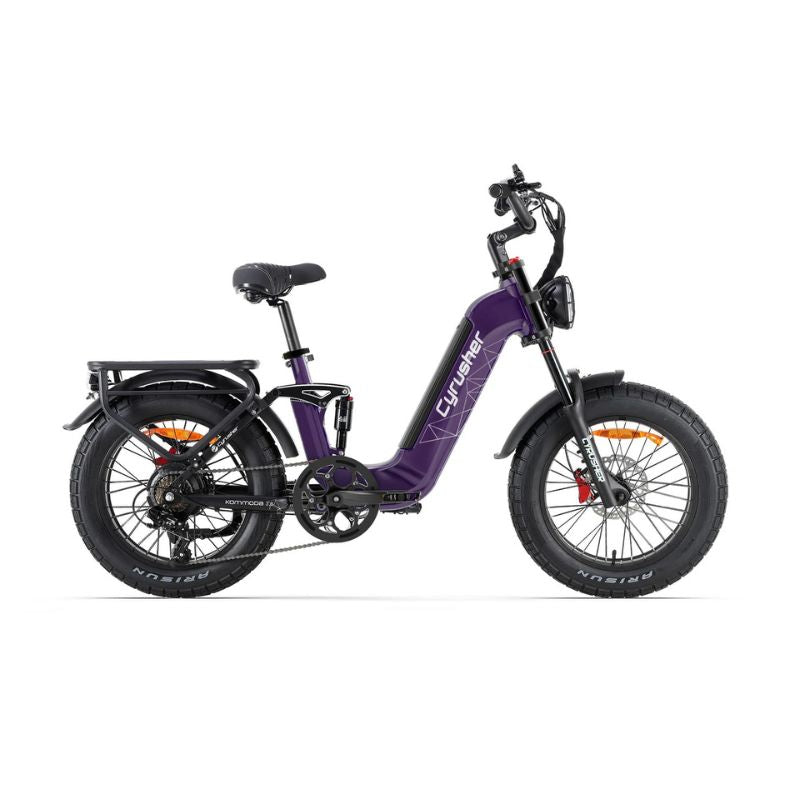 Cyrusher Kommoda 3.0 - Step Through Fat Tyre Electric Bike - Purple