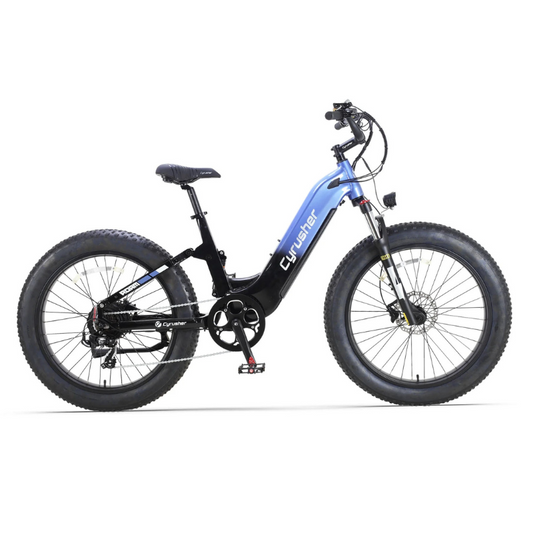 Cyrusher Roam - Step Through Fat Tyre Electric Bike - Blue