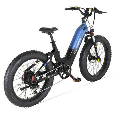 Cyrusher Roam - Step Through Fat Tyre Electric Bike - Blue