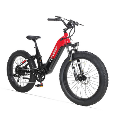 Cyrusher Roam - Step Through Fat Tyre Electric Bike - Red