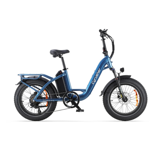 Cyrusher Rumble 2.0 - Step Through Fat Tyre Electric Bike - Blue